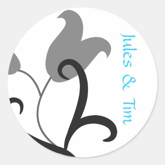 WEDDING ENVELOPE SEAL STICKER SJABLOON (Voorkant)