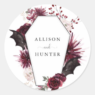 Wedding Envelope-zegel   Halloween Ronde Sticker