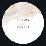 Wedding Envelope-zegel | ROOS Ronde Sticker<br><div class="desc">Alle aspecten van dit ontwerp kunnen worden uitgegeven (doopvont,  tekstgrootte,  of bloemaccenten bewogen/verwijderd) om uw behoeften te passen. Neem contact met me op als je hulp nodig hebt bij dit ontwerp.</div>