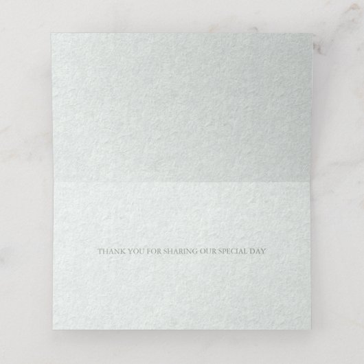 Wedding Escort Kaart | Groene botanische grijze Ja Plaatskaartje (Binnenkant ongevouwen)