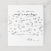 Wedding Escort Kaart Silver Foil Glitter Lights Plaatskaartje (Buitenkant ongevouwen)