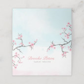 Wedding Escort Kaarten | Waterverf Cherry Blossom Plaatskaartje (Buitenkant ongevouwen)