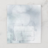 Wedding Escort | Silver Blue Winter Wonderland Plaatskaartje (Buitenkant ongevouwen)