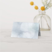 Wedding Escort | Silver Blue Winter Wonderland Plaatskaartje (Achterkant)