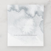 Wedding Escort | Silver Blue Winter Wonderland Plaatskaartje (Binnenkant ongevouwen)