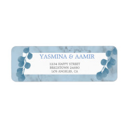 Wedding Eucalyptus Foliage Blue Texture Address La Etiket