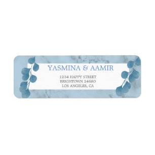 Wedding Eucalyptus Foliage Blue Texture Address La Etiket
