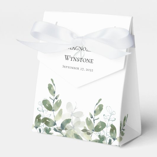 Wedding Eucalyptus Greenery Bedankdoosjes (Voorkant Zijde)