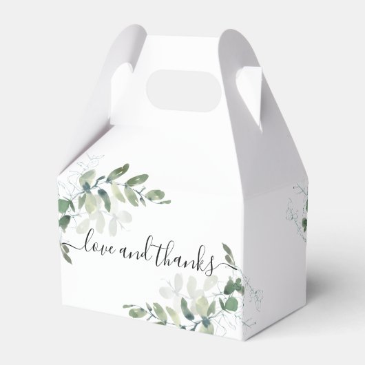 Wedding Eucalyptus Greenery Bedankdoosjes (Achterkant)