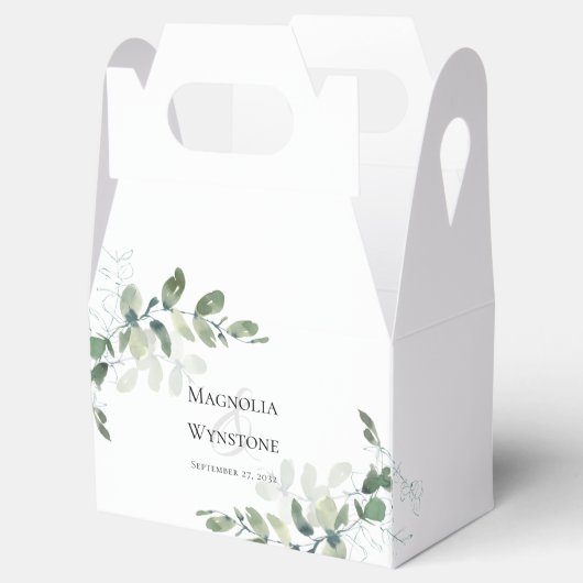 Wedding Eucalyptus Greenery Bedankdoosjes (Geopend)