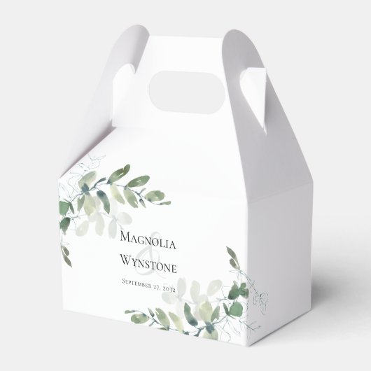 Wedding Eucalyptus Greenery Bedankdoosjes (Voorkant Zijde)