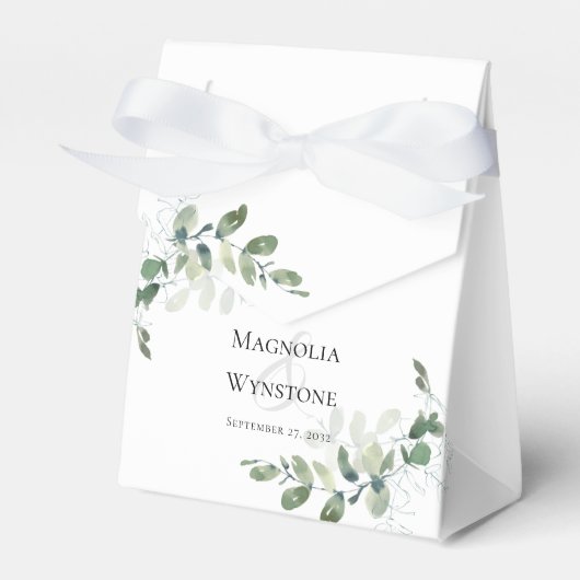 Wedding Eucalyptus Greenery Bedankdoosjes (Voorkant Zijde)