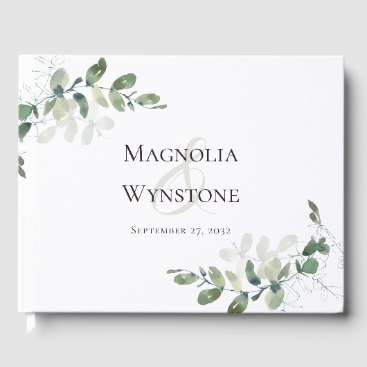Wedding Eucalyptus Greenery Gastenboek (Voorkant)