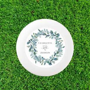 Wedding eucalyptus greenery met grote namen Wham-O frisbee