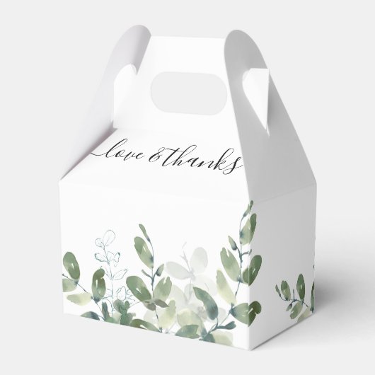 Wedding Eucalyptus Greenery Monogram Bedankdoosjes (Achterkant)