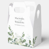 Wedding Eucalyptus Greenery Monogram Bedankdoosjes (Geopend)