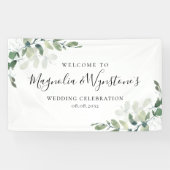 Wedding Eucalyptus Greenery Welcome Banner (Horizontaal)