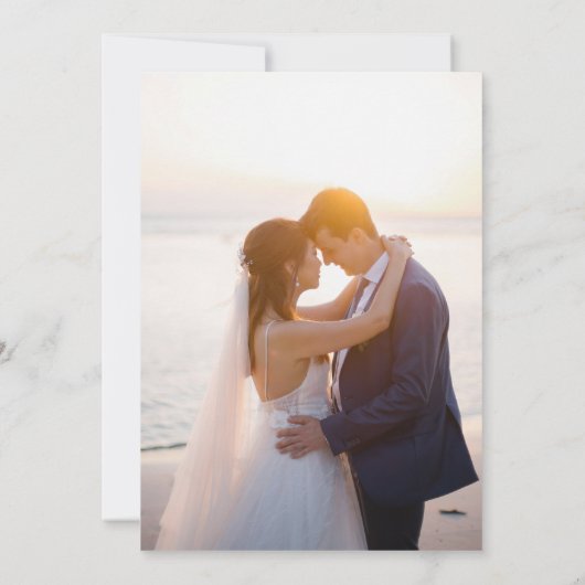 Wedding Eucalyptus Wreath Vertical Save the Date (Achterkant)