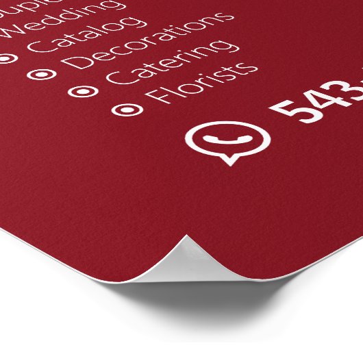 Wedding Event Planner Bewerkbaar Poster (Hoek)