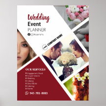 Wedding Event Planner Bewerkbaar Poster