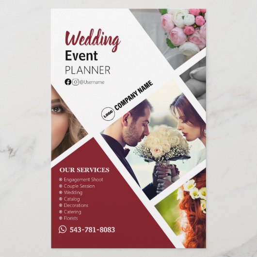 Wedding Event Planner Custom Flyer (Voorkant)