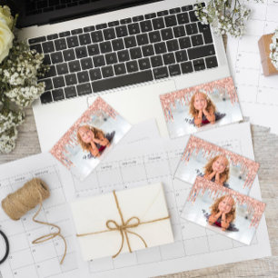 WeddinG Event Planner Glitter Drift Roos Foto Visitekaartje