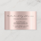 WeddinG Event Planner Glitter Drift Roos Foto Visitekaartje (Achterkant)