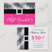 Wedding Event Planner Jewel Pink Silver Gift Kaart (Voorkant / Achterkant)