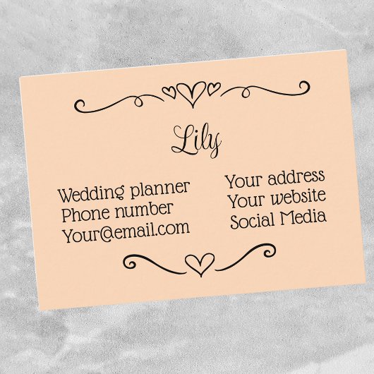 Wedding Event Planner Visitekaartje