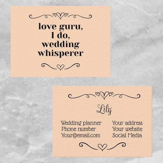  Wedding Event Planner Visitekaartje
