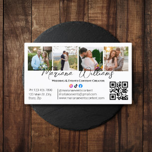 Wedding&Events Content Creator foto's qr code chic Visitekaartje
