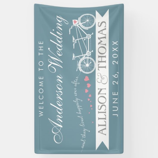 Wedding Ever After Bicycle - KIES UW KLEUR Spandoek (Verticaal)