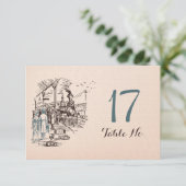 Wedding Express-tabelnummer Kaart (Staand voorkant)