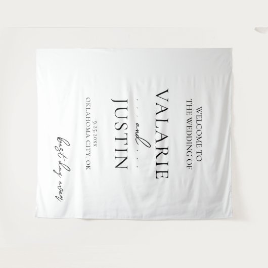 Wedding Fancy Font Script Citaat Wandkleed (Voorkant (horizontaal))