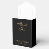 Wedding Faux Gold Black Monogram in Crest Luxury  Bedankdoosjes (Geopend)