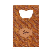 Wedding Faux Tooled Leather Look Creditkaart Flessenopener (Voorkant)