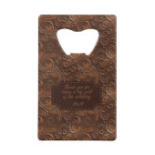 Wedding Faux Tooled Leather Look Creditkaart Flessenopener (Achterkant)