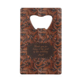 Wedding Faux Tooled Leather Look Creditkaart Flessenopener (Achterkant)