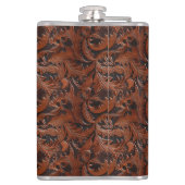 Wedding Faux Tooled Leather Look Heupfles (Achterkant)