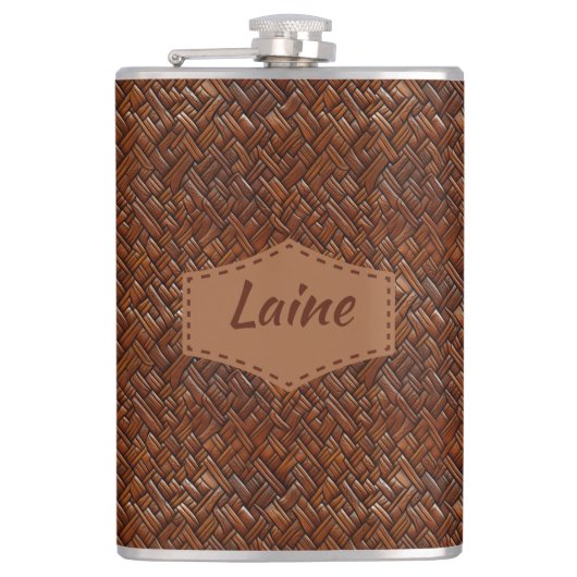 Wedding Faux Tooled Leather Look Heupfles (Voorkant)