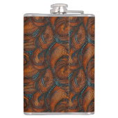 Wedding Faux Tooled Leather Look Heupfles (Achterkant)