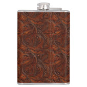 Wedding Faux Tooled Leather Look Heupfles (Achterkant)