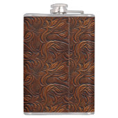 Wedding Faux Tooled Leather Look Heupfles (Achterkant)