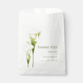 Wedding Favor Bags "Delicate Calla Lilies" Bedankzakje (Voorkant)