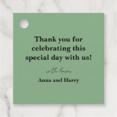 Wedding Favor Bedankjes Labels (Voorkant)