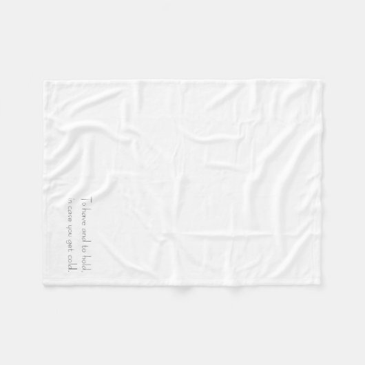 Wedding Favor Blanket Fleece Deken (Voorkant (Horizontaal))