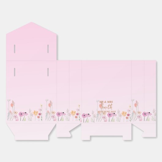 wedding favor boxes wildflowers bedankdoosjes (Ongevouwen)