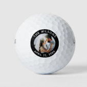 Wedding Favor Bride Groom Foto Golfballen (Voorkant)
