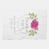 Wedding Favor Hot Pink Hydrangea Theedoek (Horizontaal)