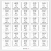 Wedding Favor | Je bent de aangepaste optillage va Sticker (Vel)